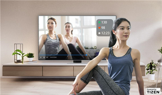 办公健身两不误！搭载全新Tizen系统的三星电视帮你在家实现自我提升