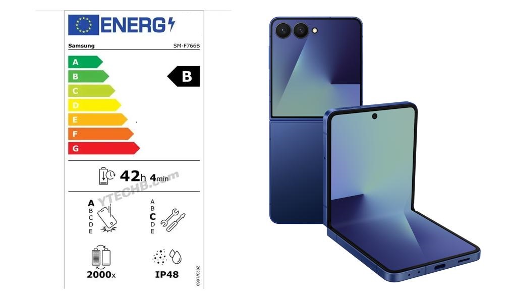 欧盟能效标签认证 三星Galaxy Z Flip7|Z Flip7 FE续航持久更耐用